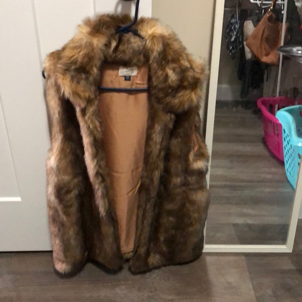 Faux fur vest